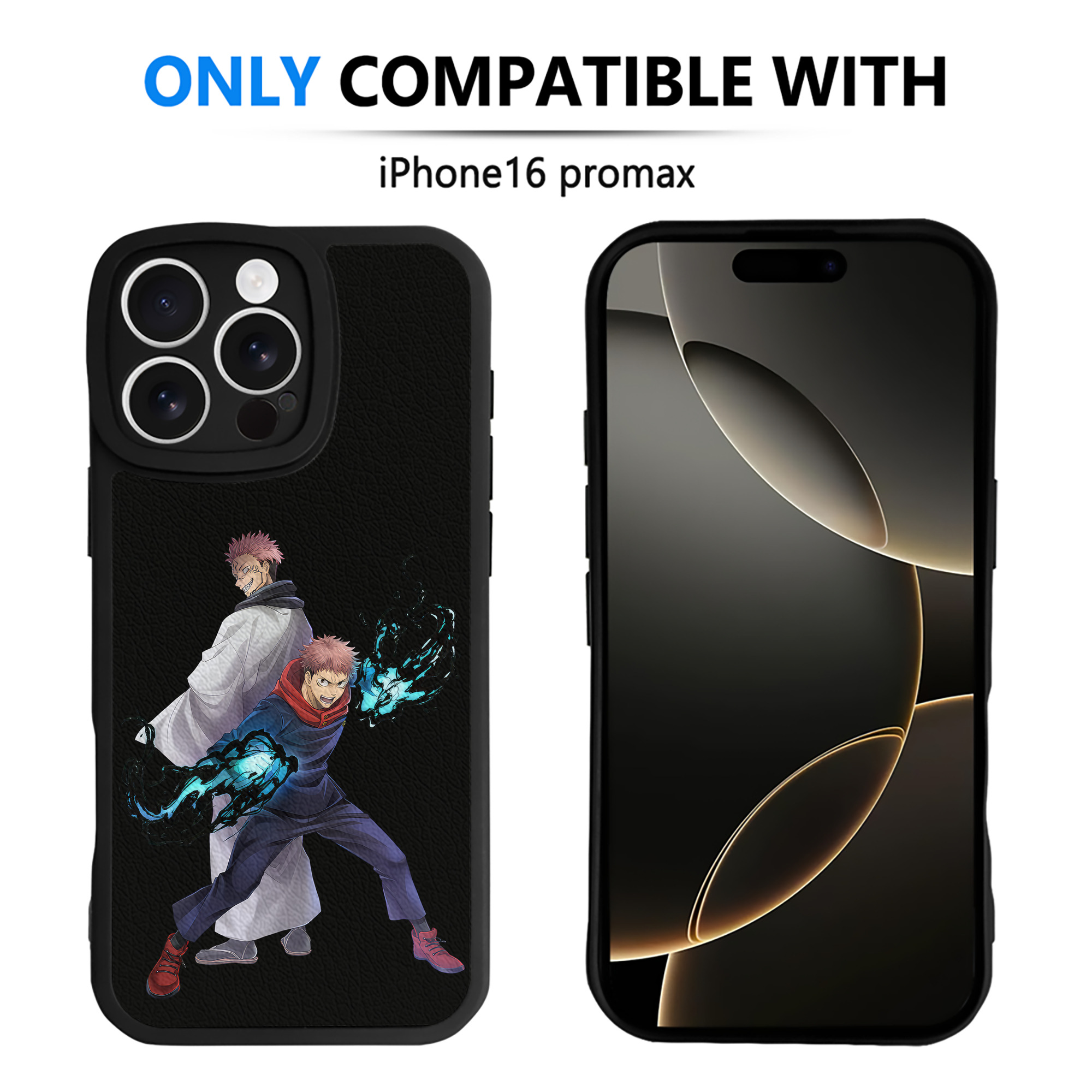 （画像用） 呪術廻戦 Jujutsu Kaisen 【iPhone 16シリーズ対応】シリコンスマホケース（レザー調） 材質：シリコン